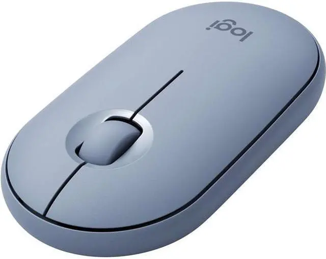 Alt view image 3 of 20 - Logitech PEBBLE M350 910-005773 Blue Grey 3 Buttons 1 x Wheel Dual (RF / Bluetooth Wireless) Optical Mouse