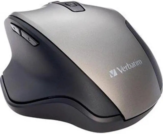 Alt view image 7 of 20 - Verbatim Silent Ergonomic Wireless Blue Led Mouse - Graphite