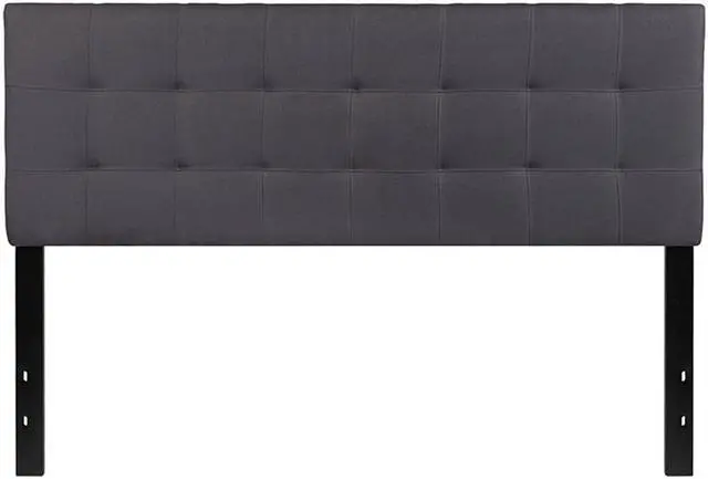 Alt view image 8 of 16 - Bedford Tufted Upholstered Queen Size Headboard in Dark Gray Fabric