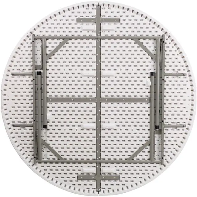 Alt view image 4 of 10 - Flash Furniture DAD-YCZ-1-GW-GG 60" Round Granite White Plastic Folding Table