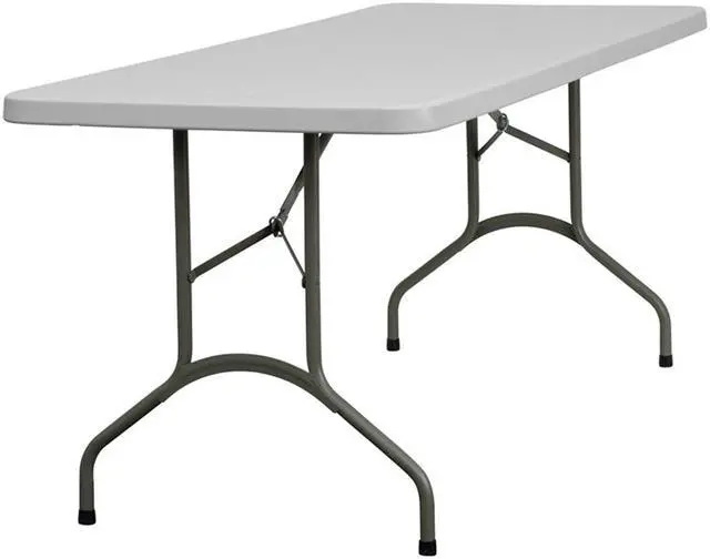 Alt view image 5 of 19 - 30''W x 72''L Granite White Plastic Folding Table