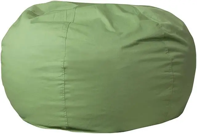 Alt view image 4 of 19 - Oversized Solid Green Bean Bag Chair