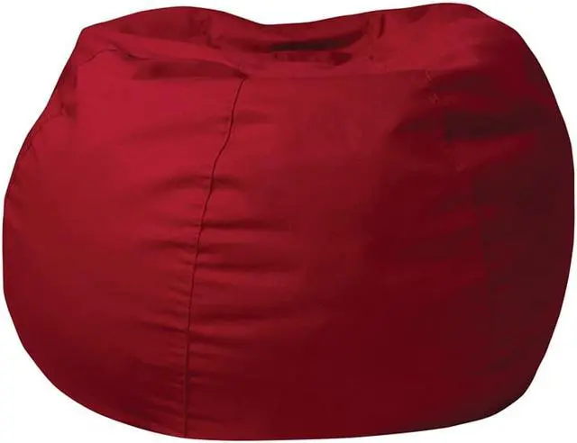 Alt view image 3 of 11 - Small Solid Red Kids Bean Bag Chair