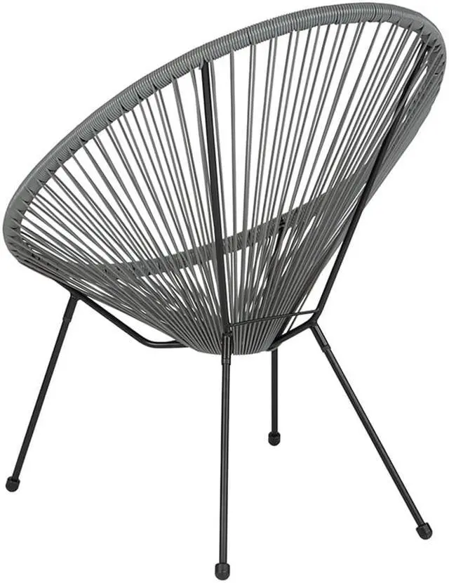 Alt view image 5 of 20 - Valencia Oval Comfort Series Take Ten Grey Rattan Lounge Chair