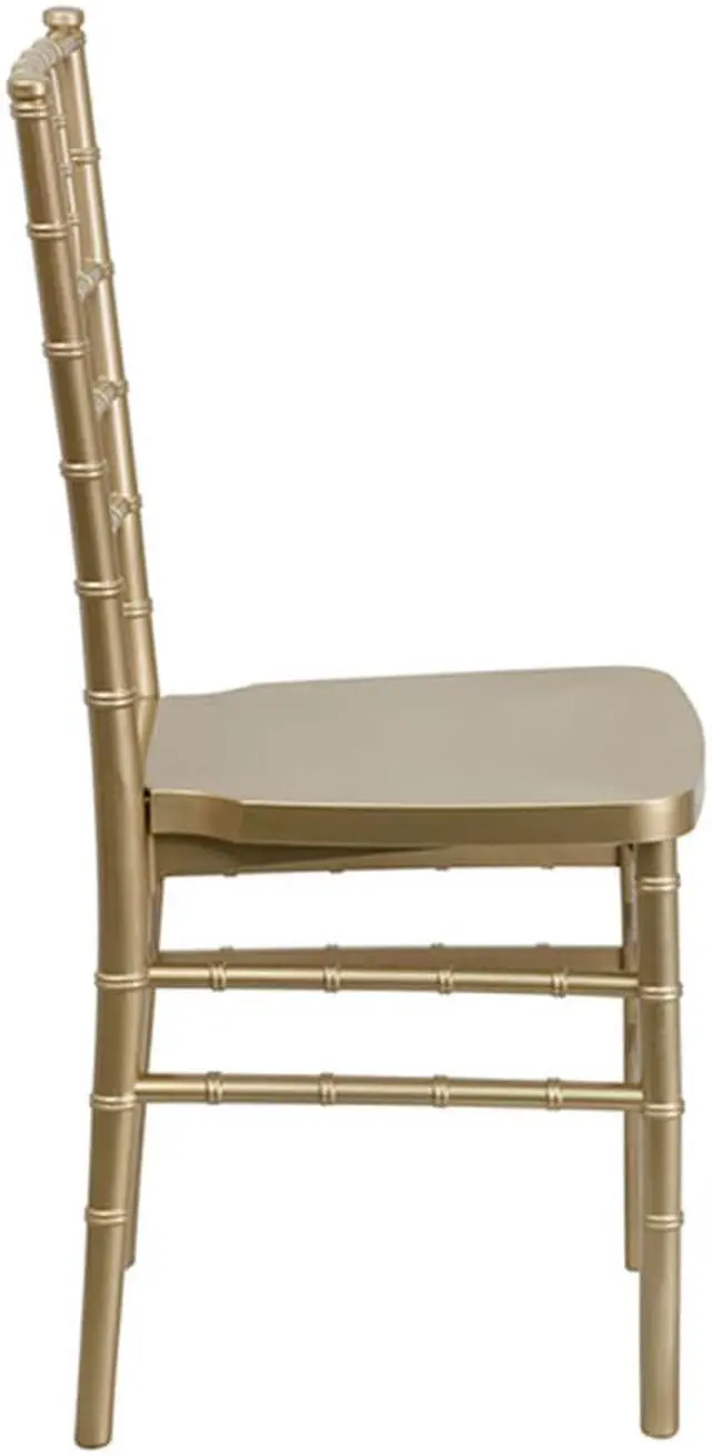 Alt view image 9 of 20 - HERCULES PREMIUM Series Gold Resin Stacking Chiavari Chair