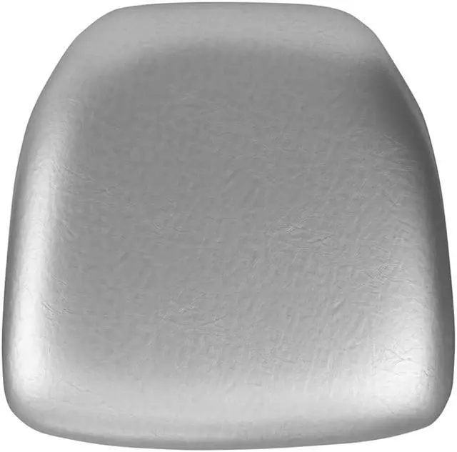 Alt view image 2 of 17 - Hard Silver Vinyl Chiavari Chair Cushion