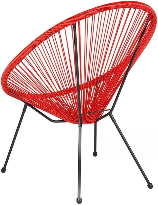 Alt view image 5 of 20 - Valencia Oval Comfort Series Take Ten Red Rattan Lounge Chair