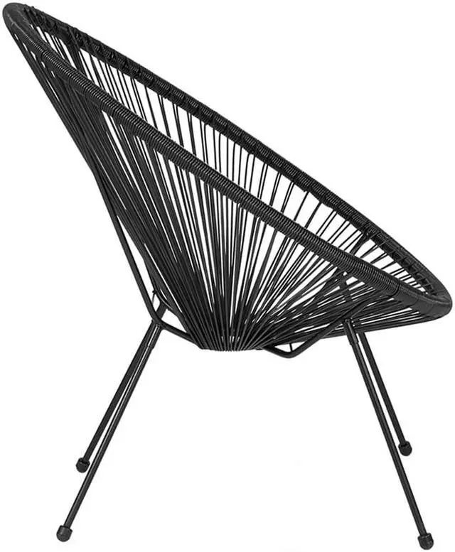Alt view image 4 of 20 - Valencia Oval Comfort Series Take Ten Black Rattan Lounge Chair