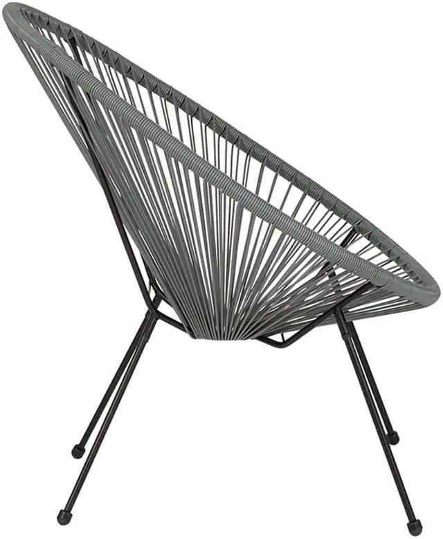 Alt view image 4 of 20 - Valencia Oval Comfort Series Take Ten Grey Rattan Lounge Chair