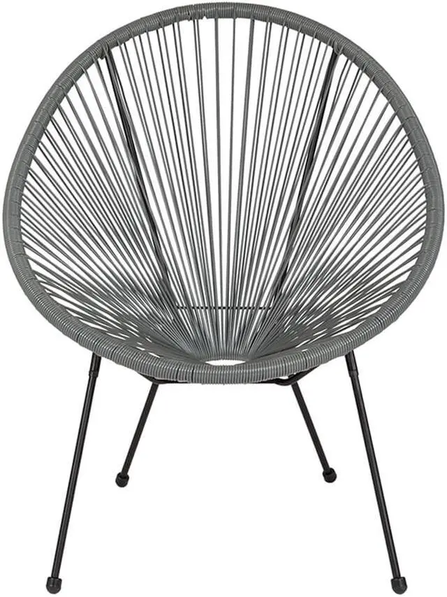 Alt view image 2 of 20 - Valencia Oval Comfort Series Take Ten Grey Rattan Lounge Chair