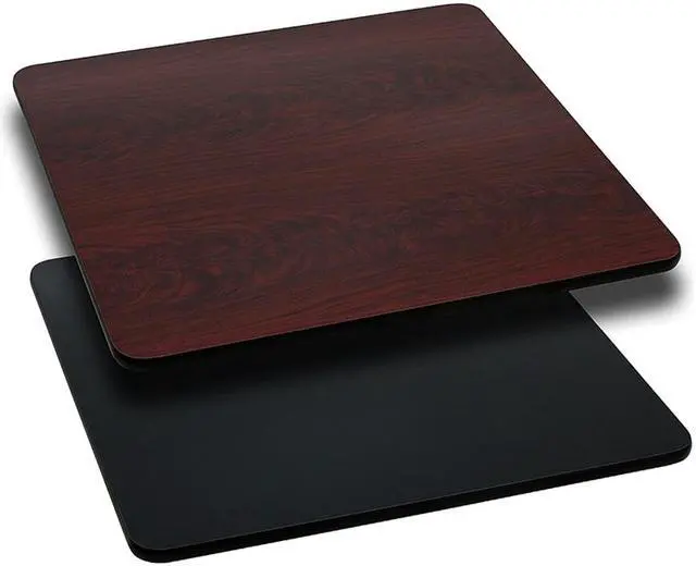 Alt view image 5 of 9 - 42'' Square Table Top with Black or Mahogany Reversible Laminate Top