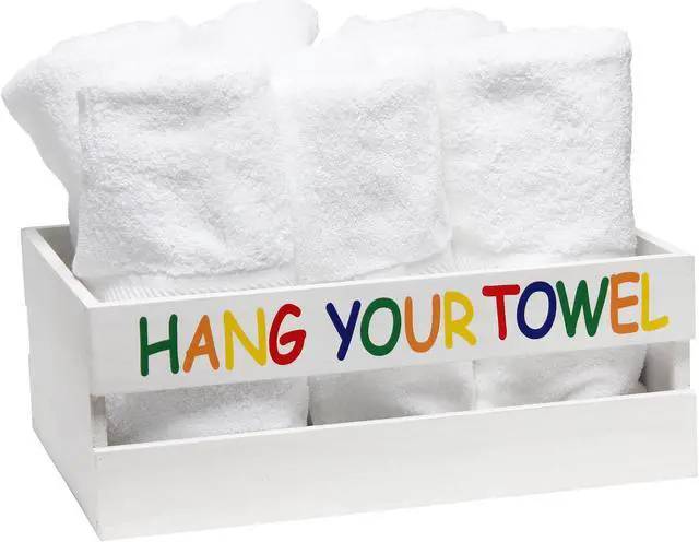 Alt view image 5 of 20 - Elegant Designs Three Piece Decorative Wood Bathroom Set, Large, Kids  (1 Towel Holder, 1 Frame, 1 Toilet Paper Holder)