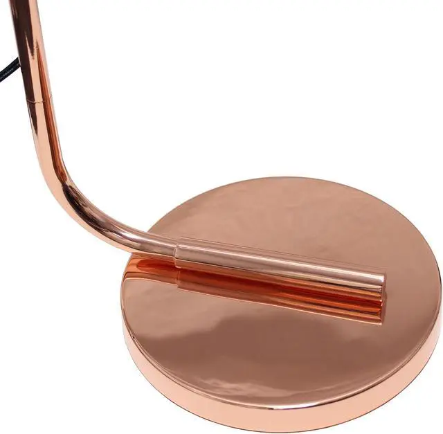 Alt view image 12 of 20 - Simple Designs Antique Style Industrial Iron Lantern Floor Lamp with Glass Shade, Rose Gold