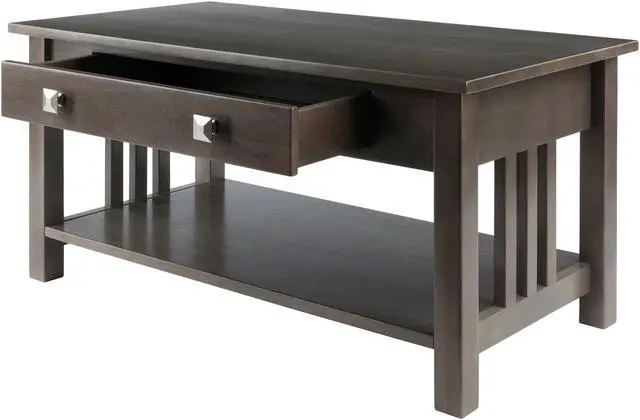 Alt view image 8 of 17 - Stafford Coffee Table Oyster Gray Finish 16040