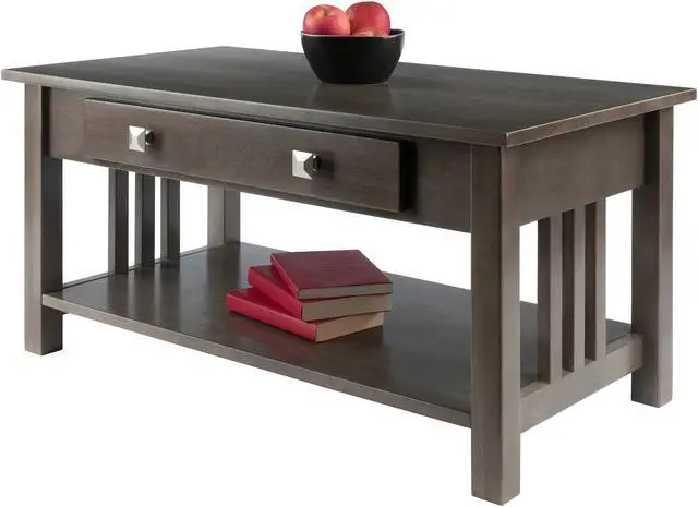 Alt view image 13 of 17 - Stafford Coffee Table Oyster Gray Finish 16040