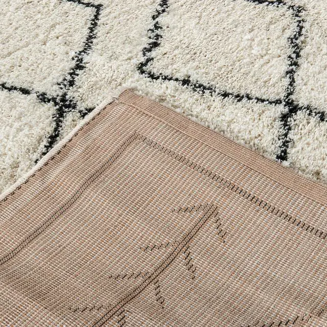 Alt view image 13 of 14 - Geometric Style Bohemian Shag Area Rug - 8' x 10' - Ivory