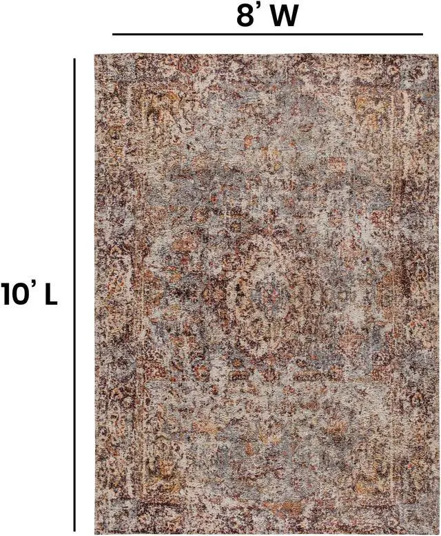 Alt view image 12 of 14 - Artisan Old English Style Traditional Rug - 8' x 10' - Red