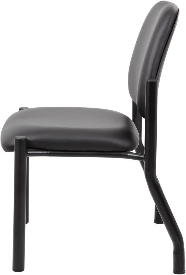 Alt view image 6 of 13 - Boss Antimicrobial Armless Guest Chair, 300 lb. Weight Capacity