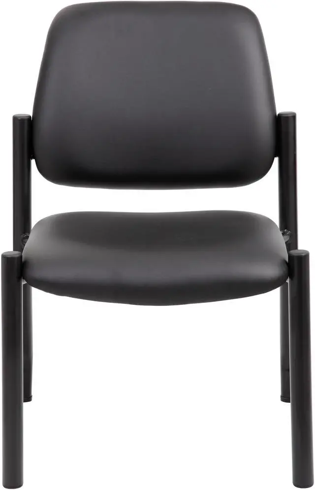 Alt view image 3 of 13 - Boss Antimicrobial Armless Guest Chair, 300 lb. Weight Capacity