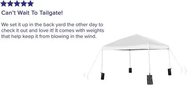 Alt view image 17 of 18 - 10'x10' White Pop Up Event Straight Leg Canopy Tent with Sandbags and Wheeled Case