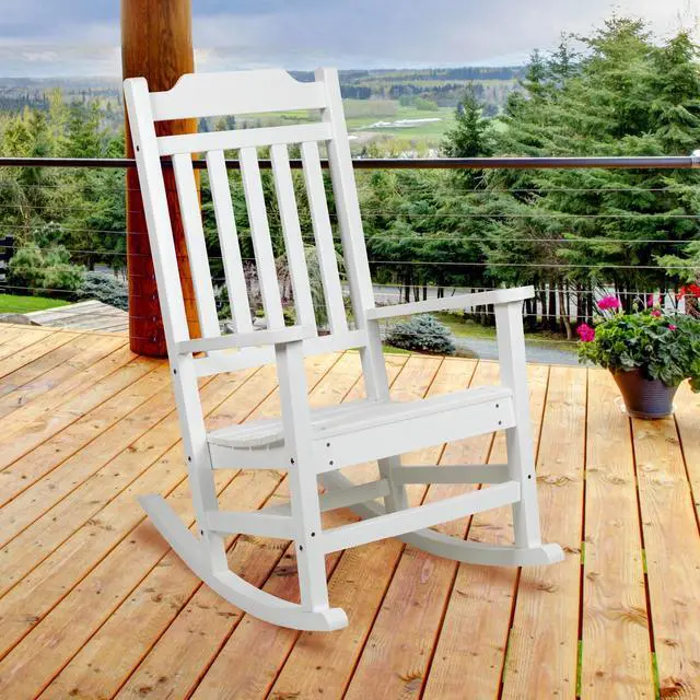 Alt view image 15 of 20 - Winston All-Weather Rocking Chair in White Faux Wood