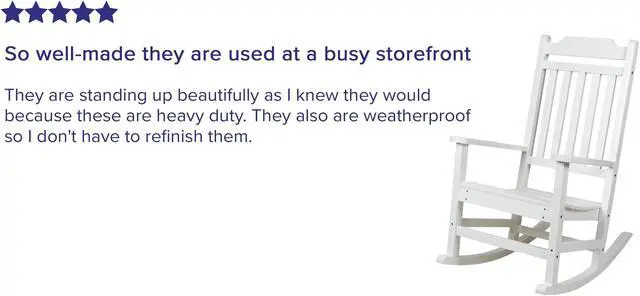 Alt view image 17 of 20 - Winston All-Weather Rocking Chair in White Faux Wood