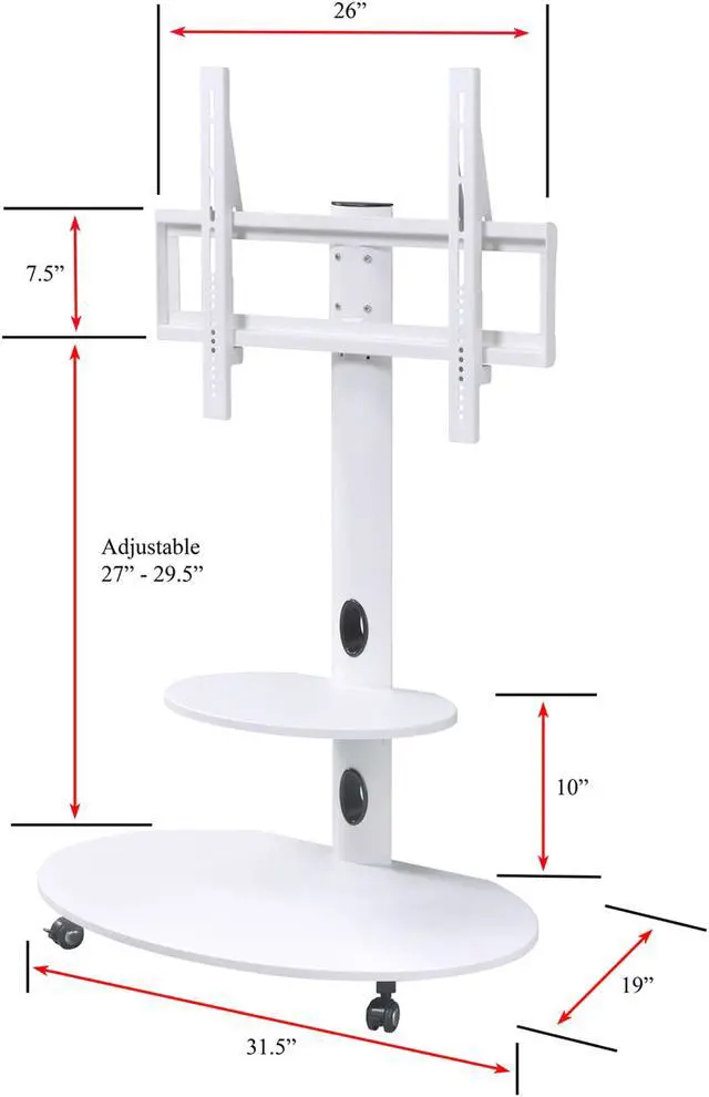 Alt view image 5 of 6 - Proman Products Home Indoor Decorative Venus TV Stand, White