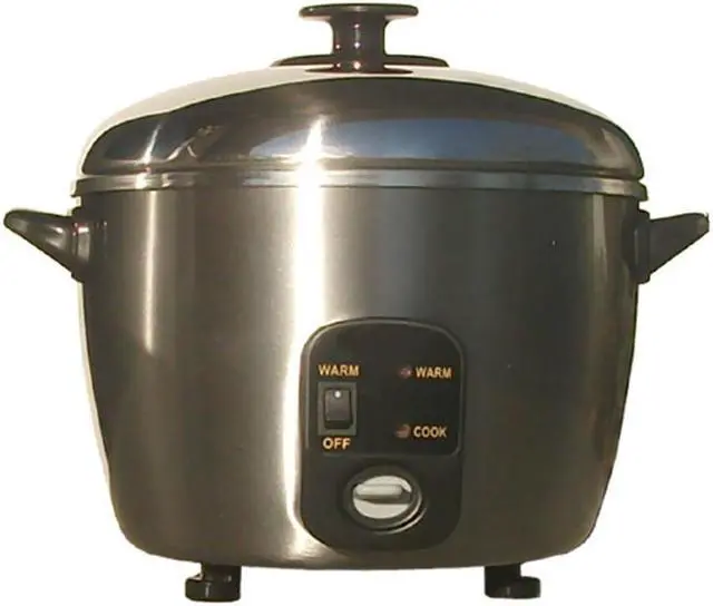 Alt view image 9 of 9 - 3 Cups Stainless Steel Rice Cooker And Steamer By Sunpentown