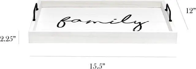 Alt view image 13 of 20 - Elegant Designs Decorative Wood Serving Tray w/ Handles, 15.50" x 12", "Family" HG2000-WFM