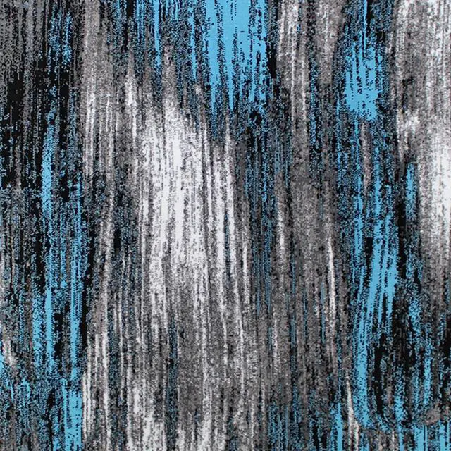 Alt view image 12 of 19 - Rylan Collection 5' x 7' Blue Scraped Design Area Rug - Olefin Rug with Jute Backing - Living Room, Bedroom, Entryway