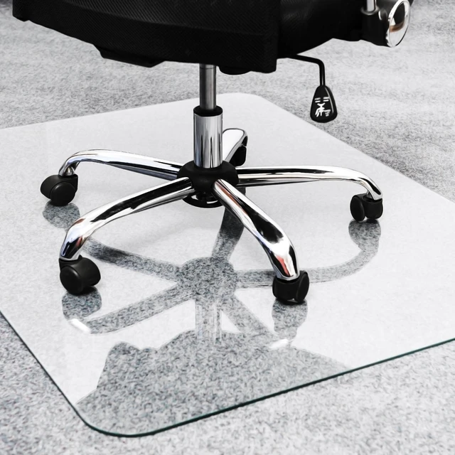 Alt view image 8 of 12 - Floortex Glass Chair Mat 40"x53" Clear 124053EG