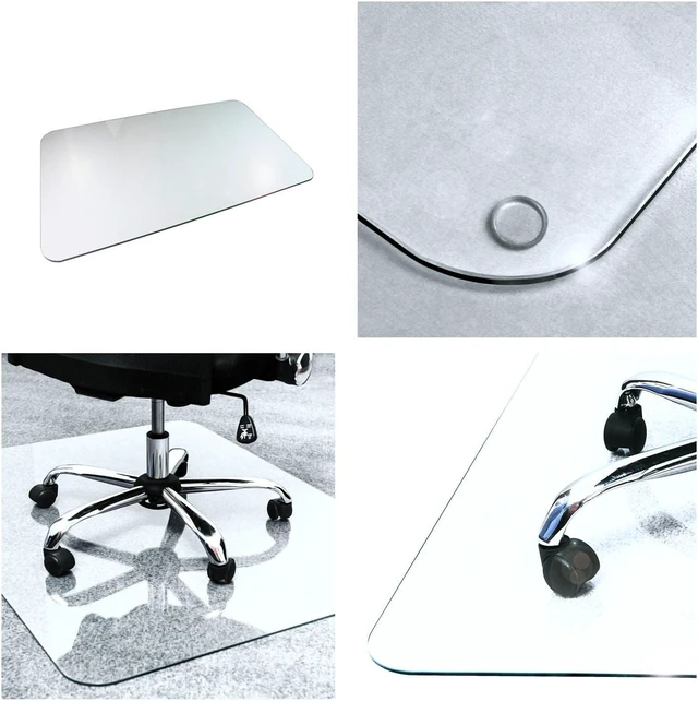 Alt view image 11 of 12 - Floortex Glass Chair Mat 40"x53" Clear 124053EG