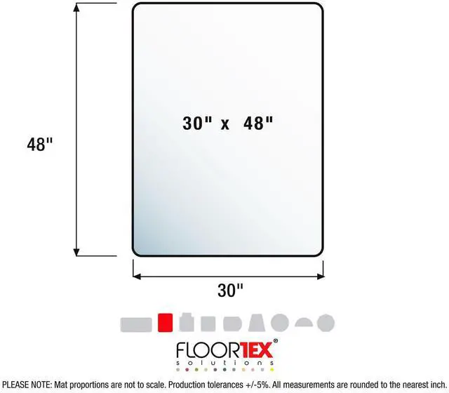 Alt view image 13 of 17 - FloorTex Chair Mat f/ Hard Floor 30"Wx48"L Clear ECO123048AEP