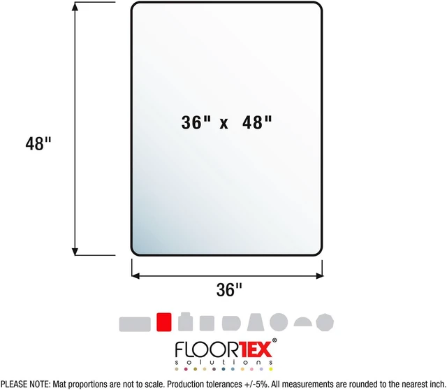 Alt view image 10 of 16 - Ecotex Anti-Slip Chair Mat HardFloors/LowPile Carpet36X48 FCECO123648AEP