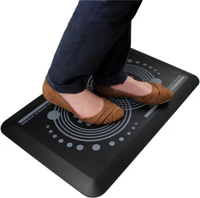 Alt view image 15 of 20 - Floortex AFS-TEX 2000 Anti-Fatigue Mat Rectangle 16"x24", Midnight Black