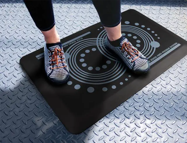 Alt view image 18 of 20 - Floortex AFS-TEX 2000 Anti-Fatigue Mat Rectangle 16"x24", Midnight Black