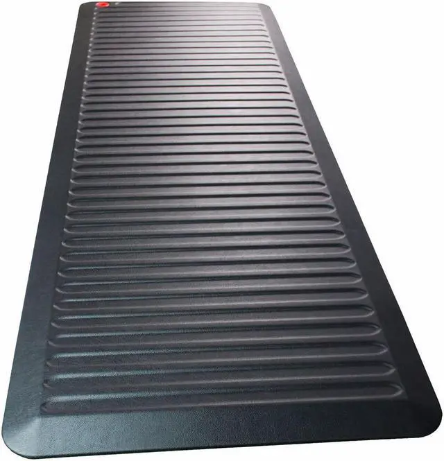 Alt view image 7 of 20 - Floortex FCA2471XVBK AFS-TEX 6000 Active Anti-fatigue Mat, Counter, Stand-up Desk, Workstation, Reception - 24" Length x 12" Width - Polyvinyl Chloride (PVC) - Black