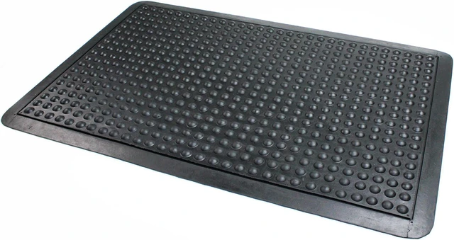 Alt view image 3 of 9 - Floortex Indoor Modern Floor pad Doortex Anti-Fatigue Black Bubble Mat - 36" x 48"