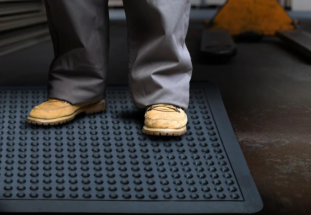 Alt view image 5 of 9 - Floortex Indoor Modern Floor pad Doortex Anti-Fatigue Black Bubble Mat - 36" x 48"