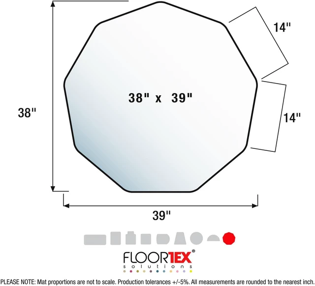 Alt view image 4 of 6 - Floortex Indoor Floor Protection Pad CraftTex 9Mat Pink Floor Protector for Hard Floor - 38" x 39"