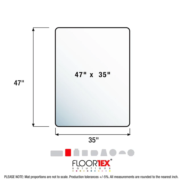 Alt view image 5 of 8 - Floortex Indoor Floor Protection Pad CraftTex Clear Floor Mat for Carpets - 35" x 47"