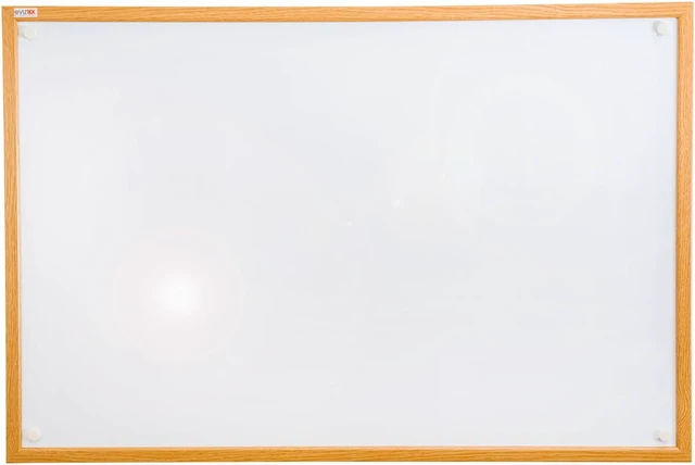 Alt view image 2 of 7 - Floortex Home / Office / School Writing Viztex Lacquered Steel Magnetic Dry Erase Boards with an Oak Effect Frame - 18" x 24"