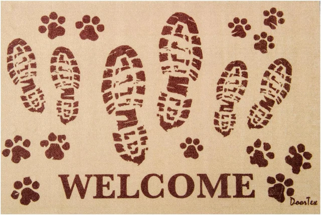 Main image of Floortex Home / Office Decor Pad / Carpet Doortex Welcome Boots Design Door Mat - 24" x 39"