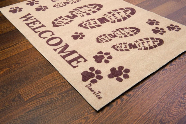 Alt view image 2 of 4 - Floortex Home / Office Decor Pad / Carpet Doortex Welcome Boots Design Door Mat - 24" x 39"