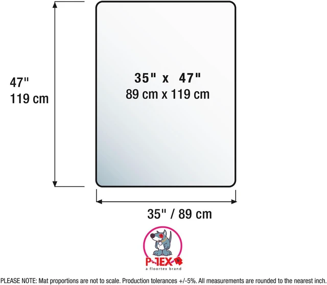 Alt view image 6 of 7 - Floortex P-Tex Polycarbonate Dog Crate Floor Protector - 35" x 47"