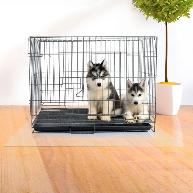Alt view image 4 of 7 - Floortex P-Tex Polycarbonate Dog Crate Floor Protector - 35" x 47"