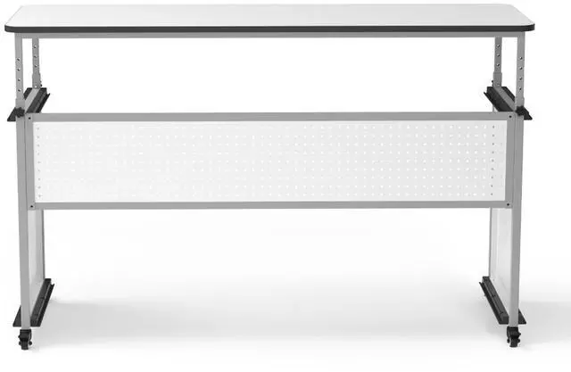 Alt view image 3 of 7 - Luxor Modular Teacher's Desk - 60.25 x 21 x 32 to 38 - White  DTTB002