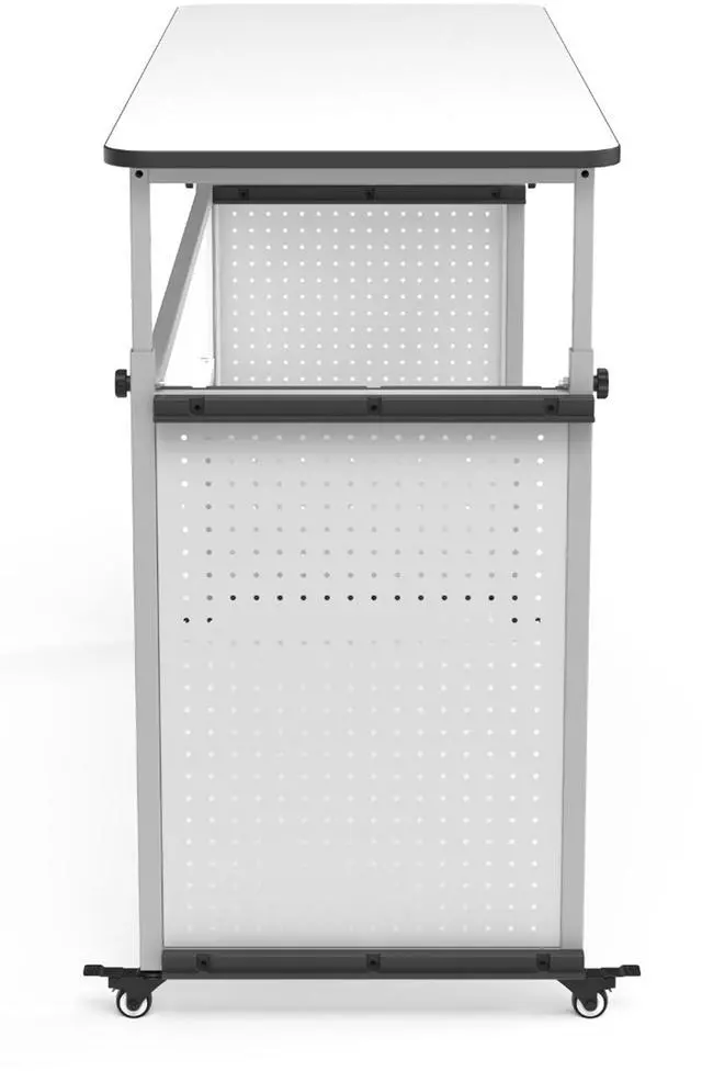 Alt view image 7 of 7 - Luxor Modular Teacher's Desk - 60.25 x 21 x 32 to 38 - White  DTTB002