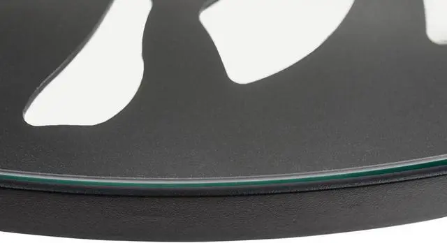 Alt view image 17 of 20 - LeisureMod Devon Tree Design Glass Top Aluminum Base Indoor Outdoor Bistro Dining Table, Black