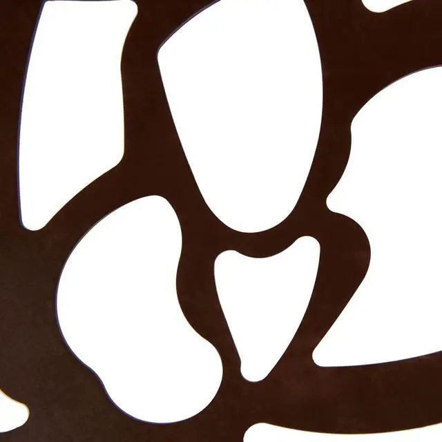 Alt view image 15 of 20 - LeisureMod Devon Tree Design Glass Top Aluminum Base Indoor Outdoor Dining Table, Brown